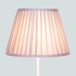Raye Fig Pleated Taper Silk Shade - 30cm -Homebase Sales Store 13139391 2084900556728089