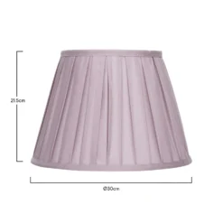 Raye Fig Pleated Taper Silk Shade - 30cm -Homebase Sales Store 13139391 2314900556793981