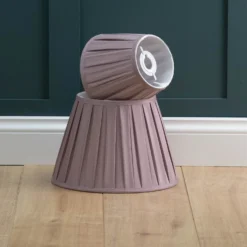 Raye Fig Pleated Taper Silk Shade - 30cm -Homebase Sales Store 13139391 4084944148113660