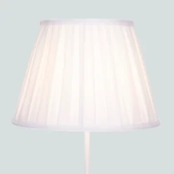 Raye White Pleated Taper Silk Shade - 30cm 4 Raye White Pleated Taper Silk Shade - 30cm -Homebase Sales Store 13139392 2074900556746053
