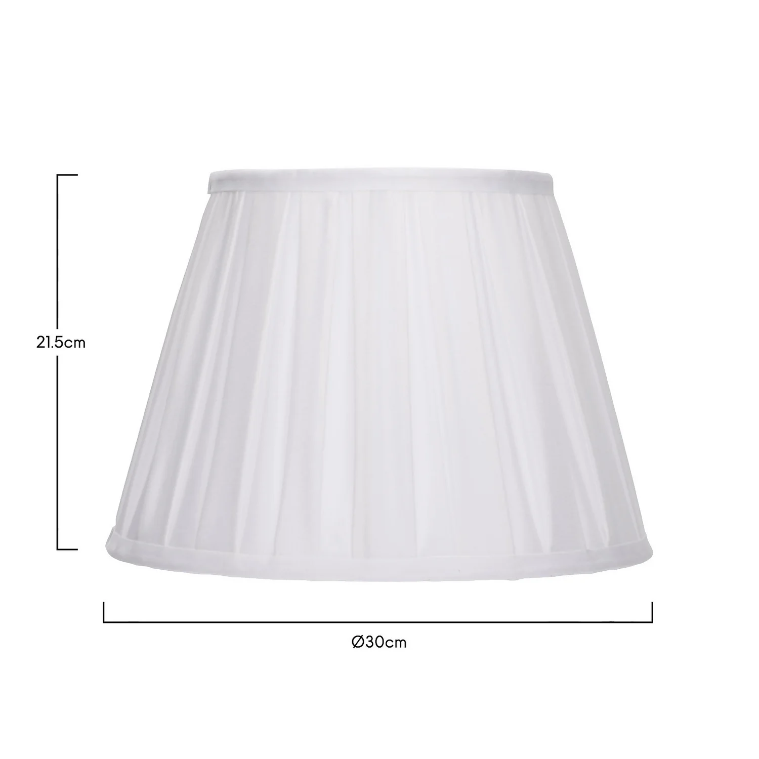 Raye White Pleated Taper Silk Shade - 30cm Raye White Pleated Taper Silk Shade - 30cm -Homebase Sales Store 13139392 3144900556818629