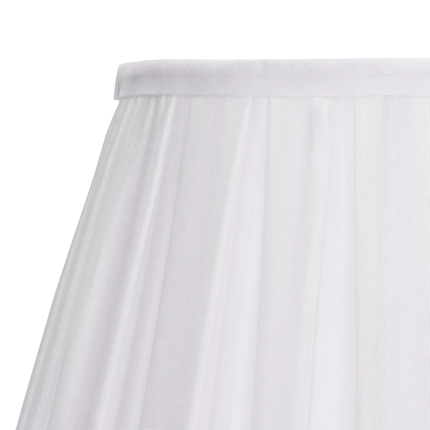 Raye White Pleated Taper Silk Shade - 30cm Raye White Pleated Taper Silk Shade - 30cm -Homebase Sales Store 13139392 7014900556786259