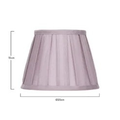 Raye Fig Pleated Taper Silk Shade - 20cm -Homebase Sales Store 13139393 1544900556067954