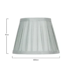 Raye Duck Egg Pleated Taper Silk Shade - 20cm -Homebase Sales Store 13139394 3274900556359497