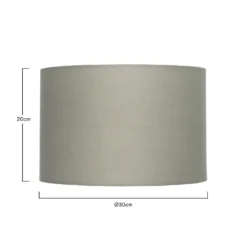 Clyde Sage Drum Shade - 30cm -Homebase Sales Store 13139395 7854900552015512
