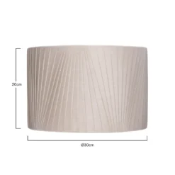 Raye Champagne Drum Pleated Silk Shade - 30cm -Homebase Sales Store 13139396 1594900555354710