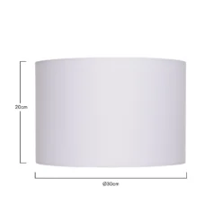 Clyde White Drum Shade - 30cm 6 Clyde White Drum Shade - 30cm -Homebase Sales Store 13139398 7414900551813780