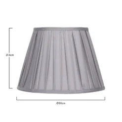 Raye Dove Pleated Taper Silk Shade - 30cm 6 Raye Dove Pleated Taper Silk Shade - 30cm -Homebase Sales Store 13139400 1834900556786931