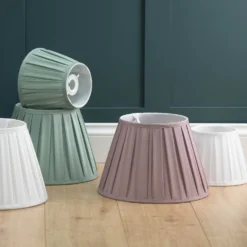 Raye Duck Egg Pleated Taper Silk Shade - 30cm -Homebase Sales Store 13139401 1564944148208073