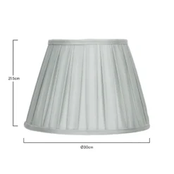 Raye Duck Egg Pleated Taper Silk Shade - 30cm -Homebase Sales Store 13139401 2144900556804553