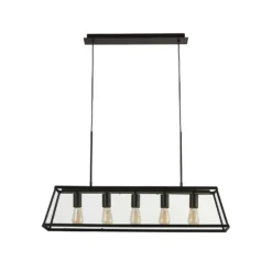 Bellevue 5 Light Industrial Pendant - Black -Homebase Sales Store 13157971 4185049847695858
