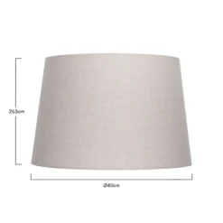 Finn Taper Natural Linen Shade - 40cm -Homebase Sales Store 13191232 1184900555123194