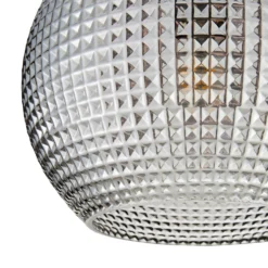 Safi Glass Flush Pendant - Chrome Smoke -Homebase Sales Store 13208300 1364896913050126