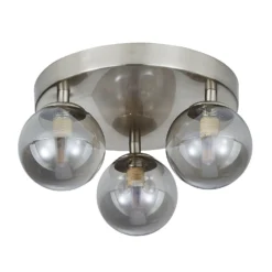 Orb 3 Light Flush Pendant - Nickel Smoke -Homebase Sales Store 13208301 1314896913783191