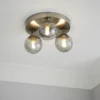 Orb 3 Light Flush Pendant - Nickel Smoke -Homebase Sales Store 13208301 1784896913741920