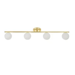 Orb 4 Lamp Spotlight Bar - Brass & Opal 4 Orb 4 Lamp Spotlight Bar - Brass & Opal -Homebase Sales Store 13208303 1944896912965433