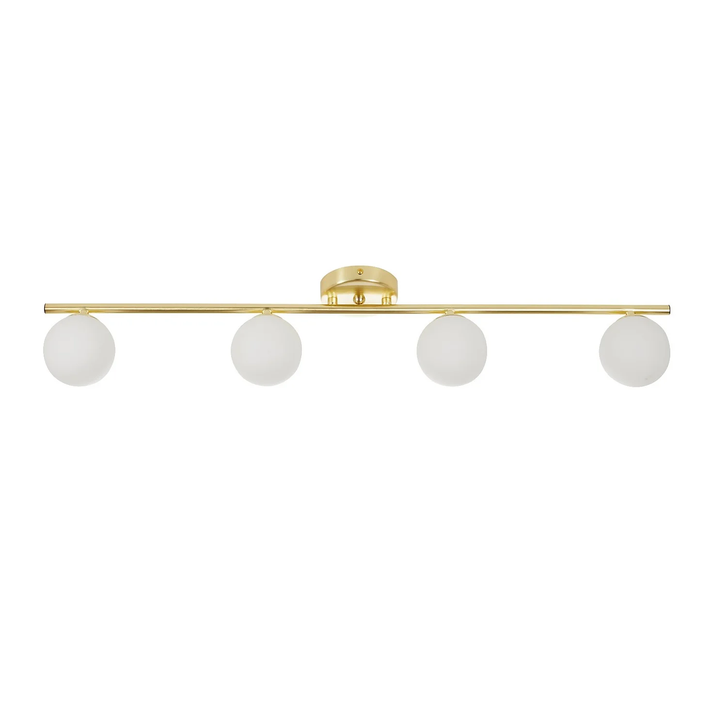 Orb 4 Lamp Spotlight Bar - Brass & Opal Orb 4 Lamp Spotlight Bar - Brass & Opal -Homebase Sales Store 13208303 1944896912965433