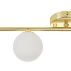 Orb 4 Lamp Spotlight Bar - Brass & Opal 5 Orb 4 Lamp Spotlight Bar - Brass & Opal -Homebase Sales Store 13208303 6624896913017300