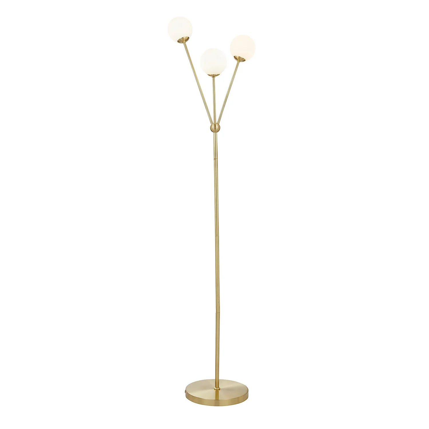 Orb 3 Light Floor Lamp - Brass & Opal Orb 3 Light Floor Lamp - Brass & Opal -Homebase Sales Store 13208308 3574896912892926