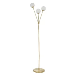 Orb 3 Light Floor Lamp - Brass & Opal 4 Orb 3 Light Floor Lamp - Brass & Opal -Homebase Sales Store 13208308 5914896912993144