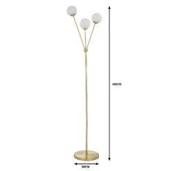 Orb 3 Light Floor Lamp - Brass & Opal 6 Orb 3 Light Floor Lamp - Brass & Opal -Homebase Sales Store 13208308 6834909895072469