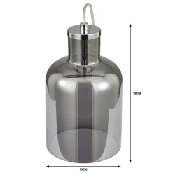 Jinx Table Lamp - Smoked Glass 6 Jinx Table Lamp - Smoked Glass -Homebase Sales Store 13208310 9014909895139171