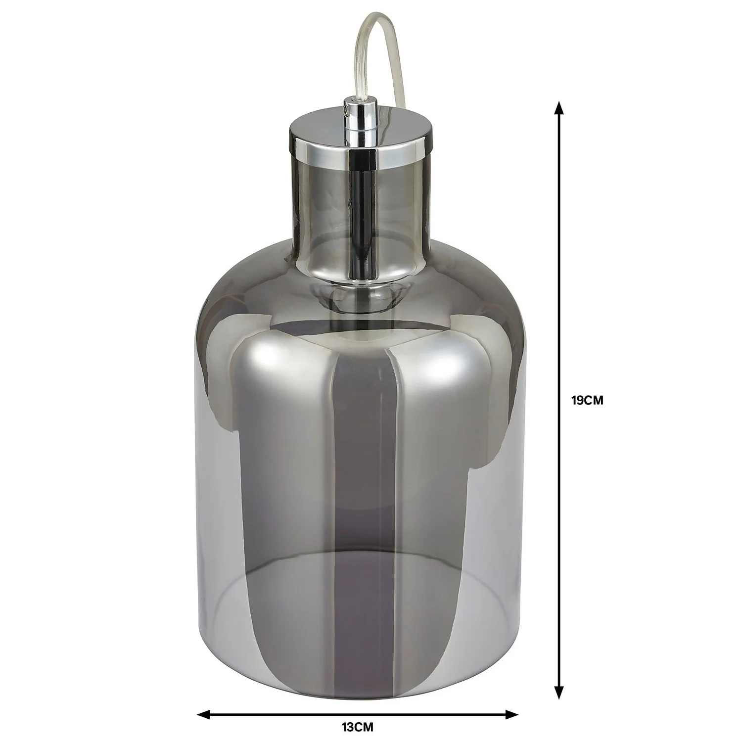 Jinx Table Lamp - Smoked Glass Jinx Table Lamp - Smoked Glass -Homebase Sales Store 13208310 9014909895139171