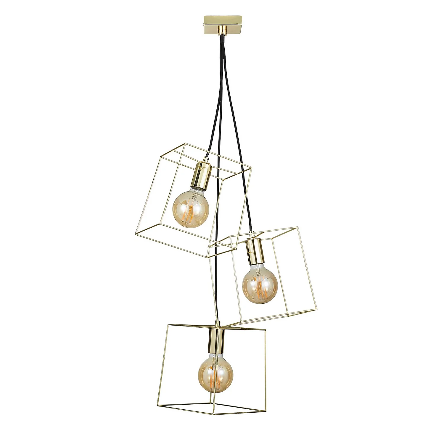 Edge 3 Light Cluster Pendant - Polished Brass Edge 3 Light Cluster Pendant - Polished Brass -Homebase Sales Store 13208317 1164896913210392