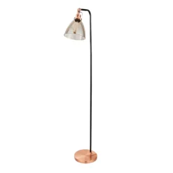 Decan Floor Lamp - Smoke & Copper -Homebase Sales Store 13208319 5454896913313964