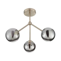 Orb 3 Light Semi Flush Pendant - Nickel Smoke -Homebase Sales Store 13208326 1364896913545120