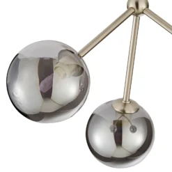 Orb 3 Light Semi Flush Pendant - Nickel Smoke -Homebase Sales Store 13208326 2504896913600716