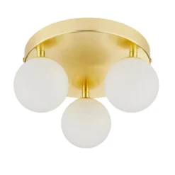 Orb 3 Light Flush Pendant - Brass & Opal -Homebase Sales Store 13208330 1484896913580241