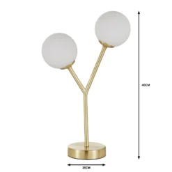 Orb 2 Light Table Lamp - Brass & Opal -Homebase Sales Store 13208335 1064909895417481