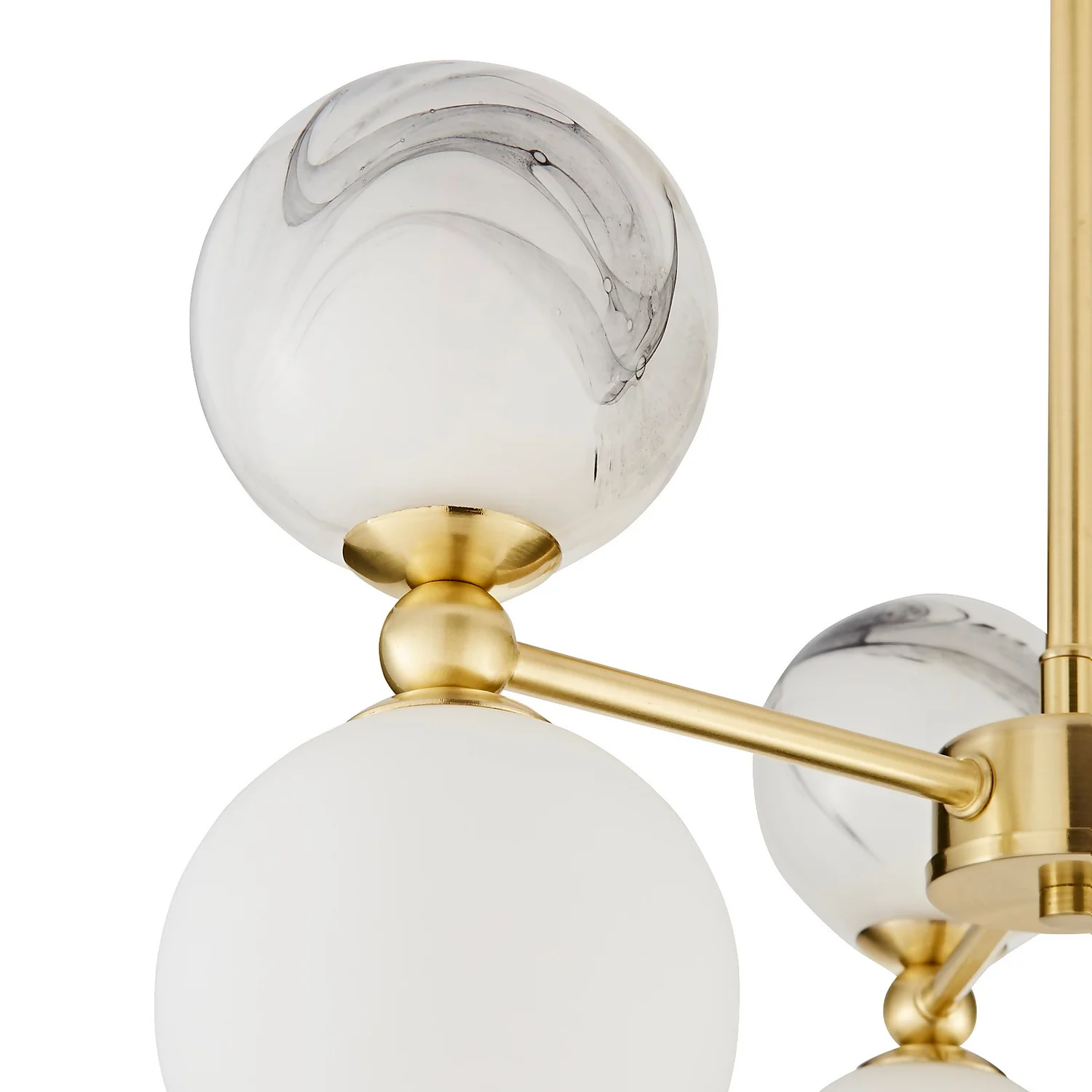 House Beautiful Delta 3 Light Marble Pendant - Brass & Opal House Beautiful Delta 3 Light Marble Pendant - Brass & Opal -Homebase Sales Store 13208336 1634927241741295