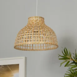 Belle Bamboo Woven Light Shade - Medium 4 Belle Bamboo Woven Light Shade - Medium -Homebase Sales Store 13222273 4595042044270410
