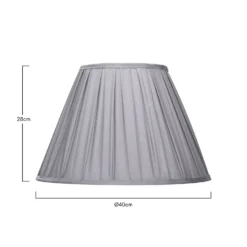 Raye Dove Pleated Taper Silk Shade - 40cm -Homebase Sales Store 13222466 2074946175871221