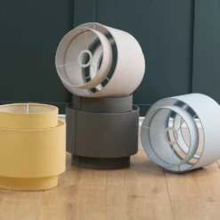 Finn Tier Drum Putty Linen Shade - 25cm -Homebase Sales Store 13222467 9464944148539396