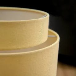 Finn Tier Drum Lemon Linen Shade - 25cm -Homebase Sales Store 13222470 1154944148390866