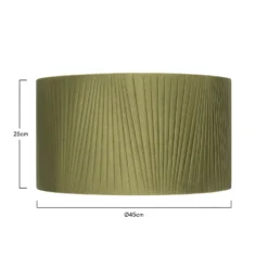Raye Olive Drum Pleated Silk Shade - 45cm -Homebase Sales Store 13222472 1124901095726662
