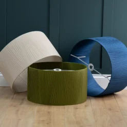 Raye Olive Drum Pleated Silk Shade - 45cm -Homebase Sales Store 13222472 6194944148350357