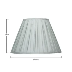 Raye Duck Egg Pleated Taper Silk Shade - 40cm -Homebase Sales Store 13222473 1264946174524248