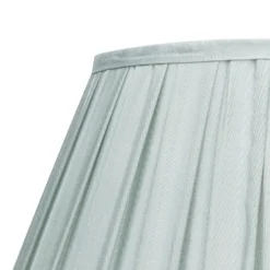 Raye Duck Egg Pleated Taper Silk Shade - 40cm -Homebase Sales Store 13222473 1844946174476998