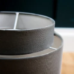 Finn Tier Drum Flint Linen Shade - 25cm -Homebase Sales Store 13222475 6744944148293186