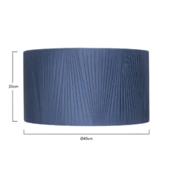 Raye Peacock Drum Pleated Silk Shade - 45cm -Homebase Sales Store 13222476 3424901095994379