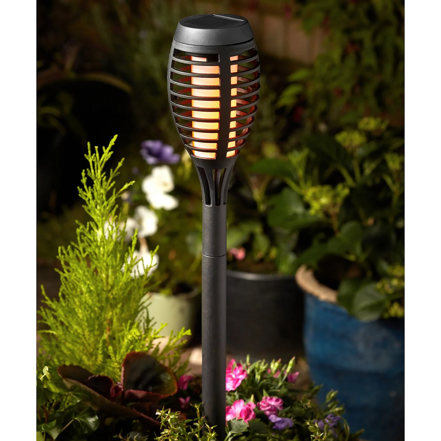 Party Flame Effect Solar Garden Torch - 4 Pack Party Flame Effect Solar Garden Torch - 4 Pack -Homebase Sales Store 13280799 8454932211109475