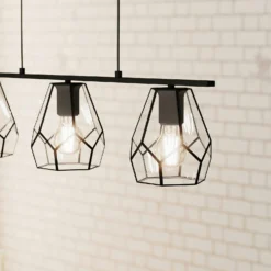 EGLO Mardyke Glass Steel 3L Pendant Light -Homebase Sales Store 13438800 1574910930330265