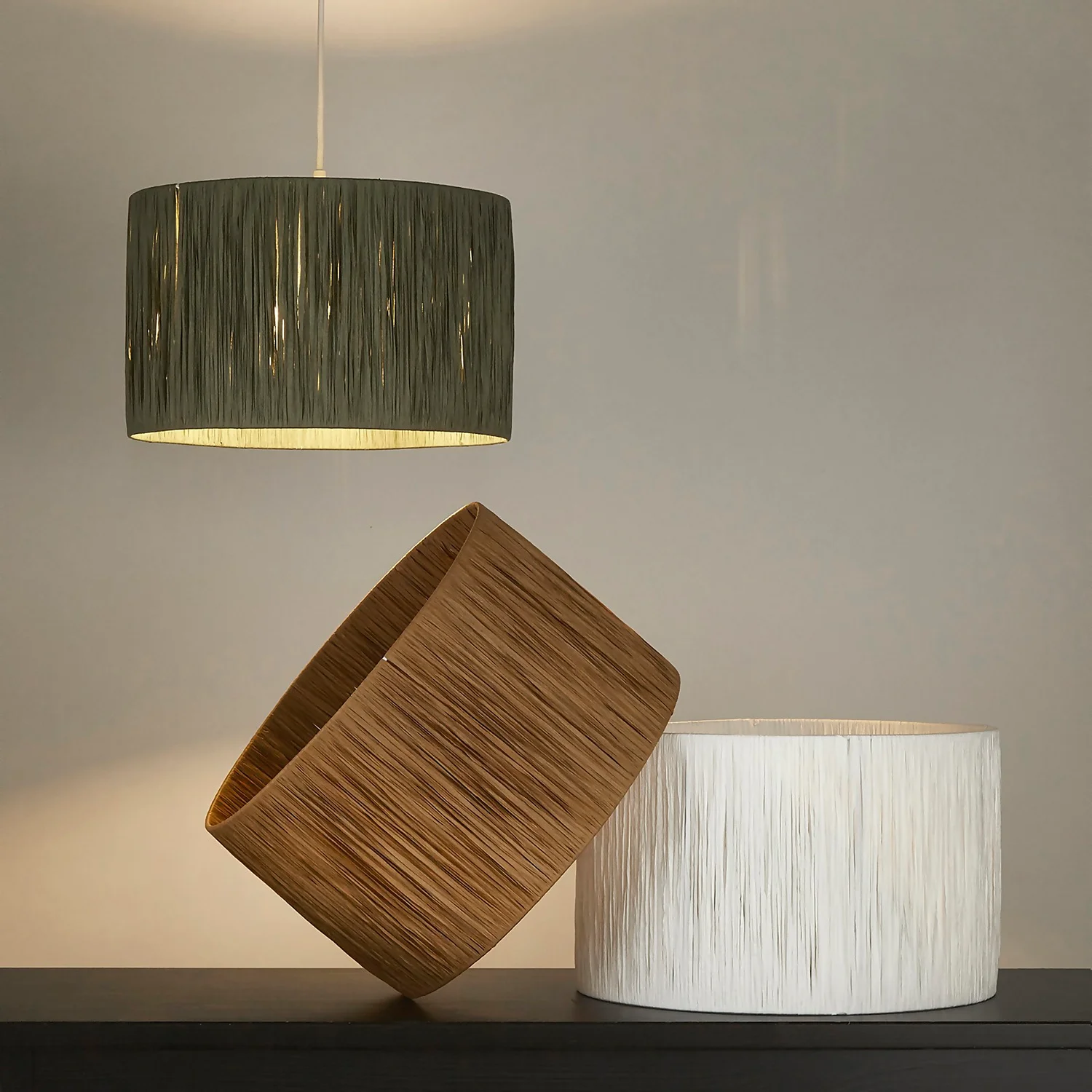 Raffia Easy Fit 35cm Shade - Sage Raffia Easy Fit 35cm Shade - Sage -Homebase Sales Store 13445404 2084956834825678