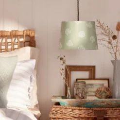 Country Living Salcombe Seaflower Patterned Lamp Shade - Laurel Green -Homebase Sales Store 13445408 1114953139926984