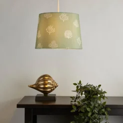Country Living Salcombe Seaflower Patterned Lamp Shade - Laurel Green -Homebase Sales Store 13445408 2014953139787061