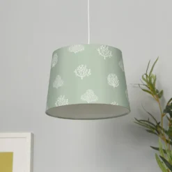 Country Living Salcombe Seaflower Patterned Lamp Shade - Laurel Green -Homebase Sales Store 13445408 5205042048559417
